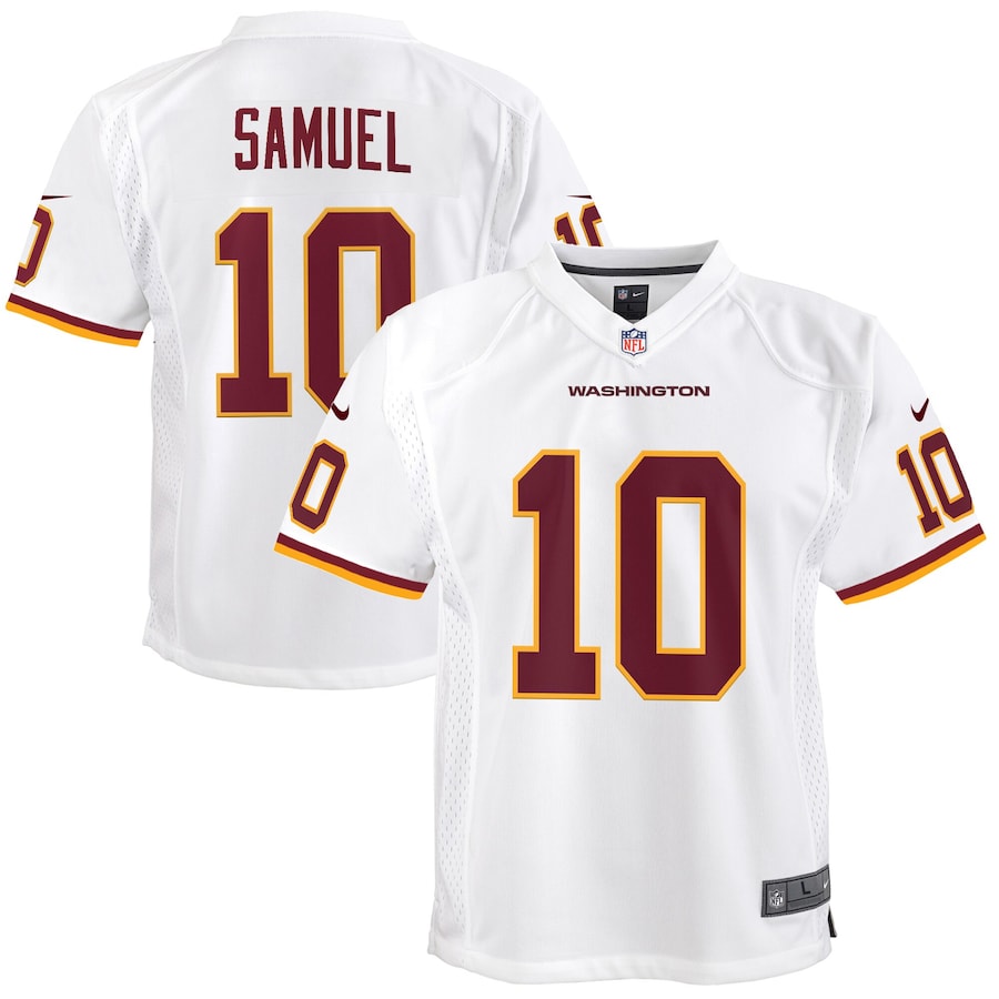 Youth - Washington Football Team Nike Road Game White - Curtis Samuel Jersey