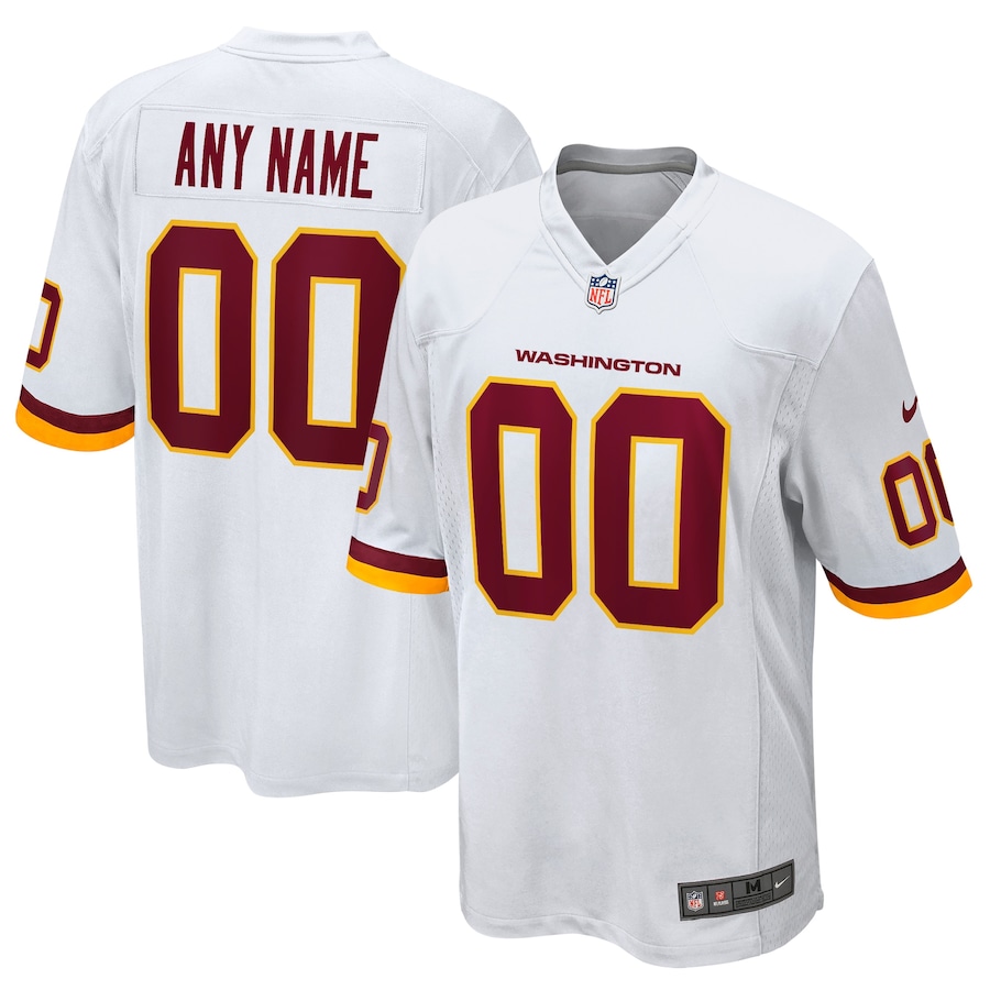Men's - Washington Football Team Nike Road Game White - Custom Jersey Men's - Washington Football Team Nike Road Game White - Custom Jersey