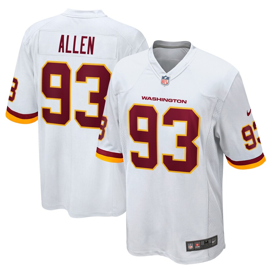 Men's - Washington Football Team Nike Road Game White - Jonathan Allen Jersey