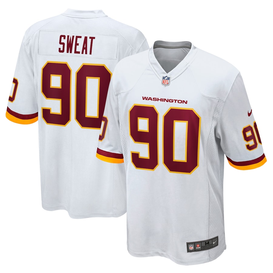 Men's - Washington Football Team Nike Road Game White - Montez Sweat Jersey