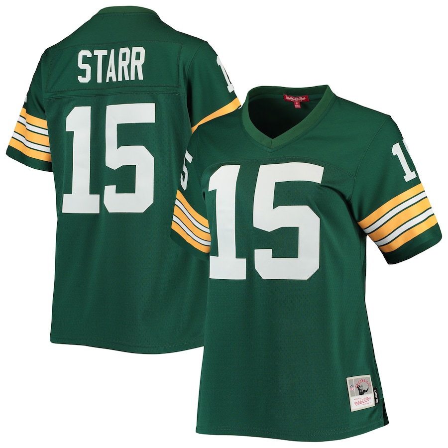 Women's - Mitchell & Ness Bart Starr Green Green Bay Packers 1967 Legacy Replica Player Jersey Women's - Mitchell & Ness Bart Starr Green Green Bay Packers 1967 Legacy Replica Player Jersey