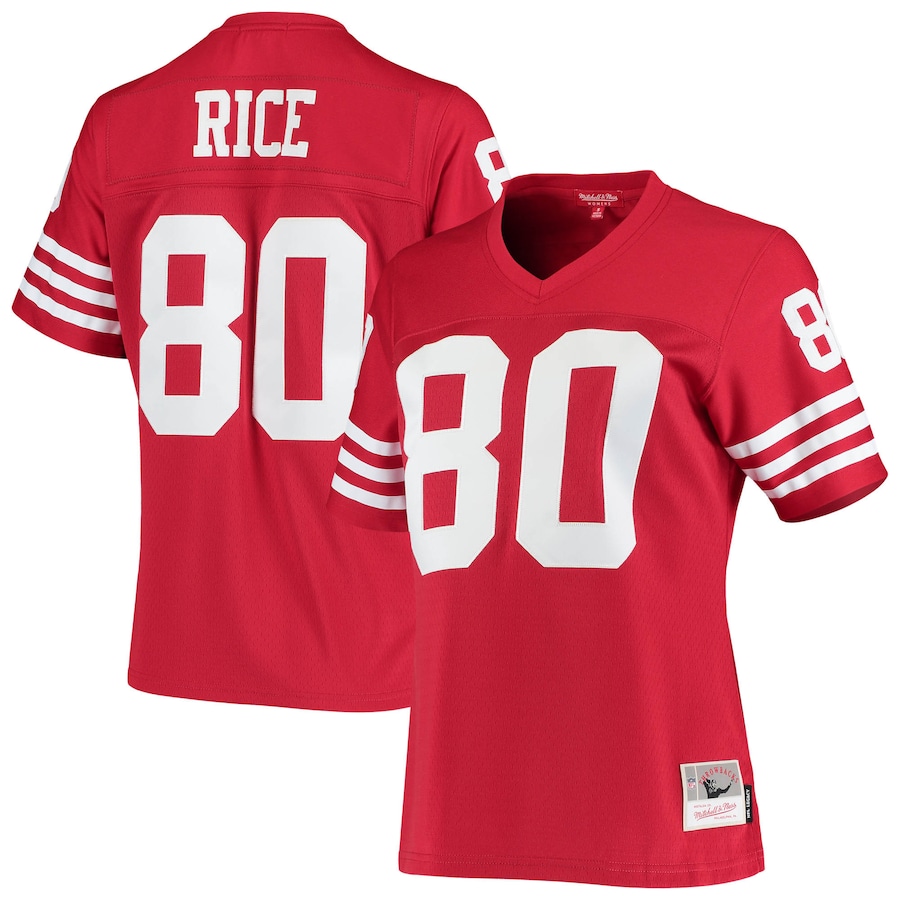 Women's - Mitchell & Ness Jerry Rice Scarlet San Francisco 49ers 1990 Legacy Replica Jersey Women's - Mitchell & Ness Jerry Rice Scarlet San Francisco 49ers 1990 Legacy Replica Jersey