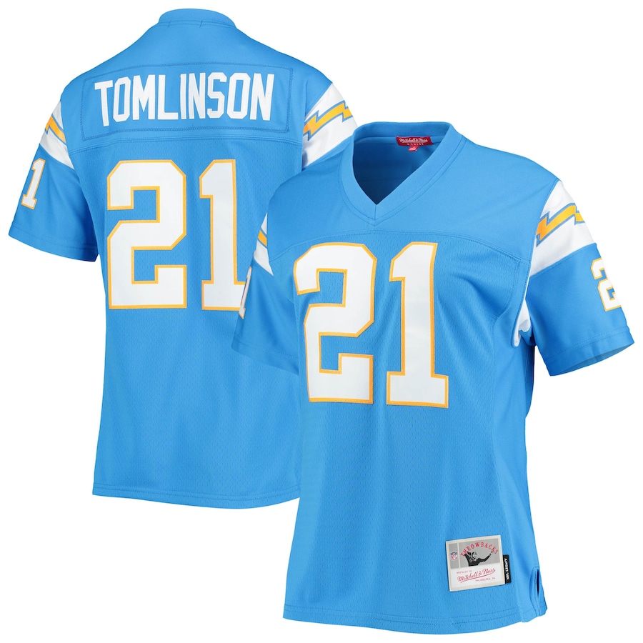 Women's - Mitchell & Ness LaDainian Tomlinson Powder Blue Los Angeles Chargers Legacy Replica Player Jersey Women's - Mitchell & Ness LaDainian Tomlinson Powder Blue Los Angeles Chargers Legacy Replica Player Jersey