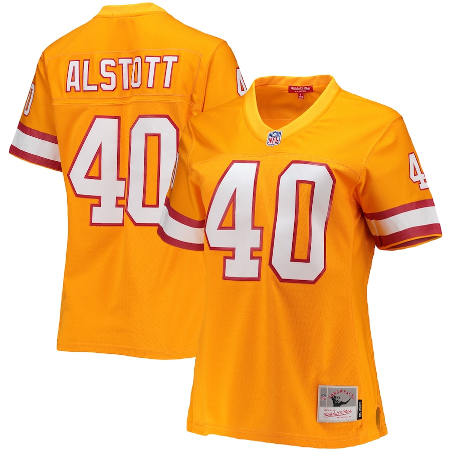 Women's - Mitchell & Ness Mike Alstott Orange Tampa Bay Buccaneers Legacy Replica Player Jersey