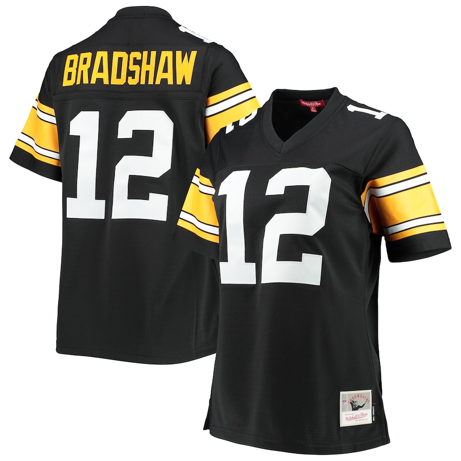 Women's - Mitchell & Ness Terry Bradshaw Black Pittsburgh Steelers Legacy Replica Player Jersey Women's - Mitchell & Ness Terry Bradshaw Black Pittsburgh Steelers Legacy Replica Player Jersey