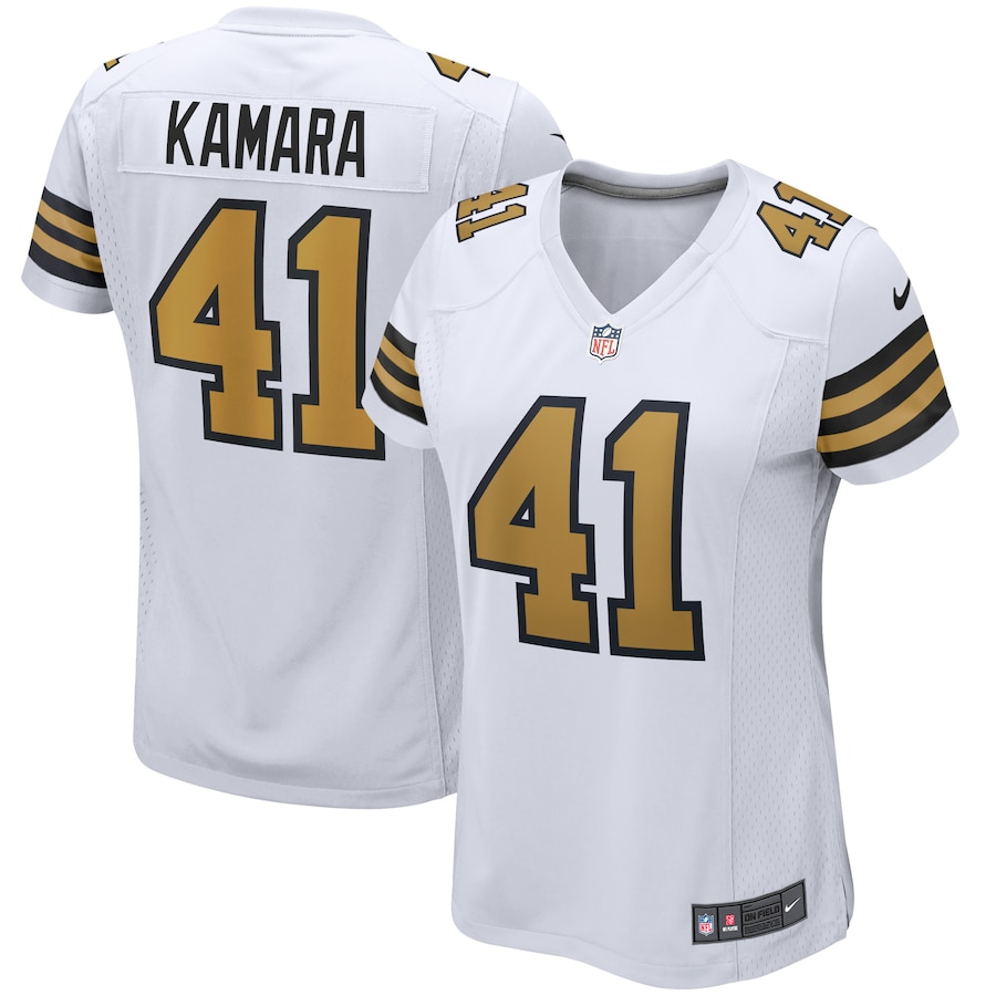 Women's - Nike Alvin Kamara White New Orleans Saints Alternate Game Player Jersey