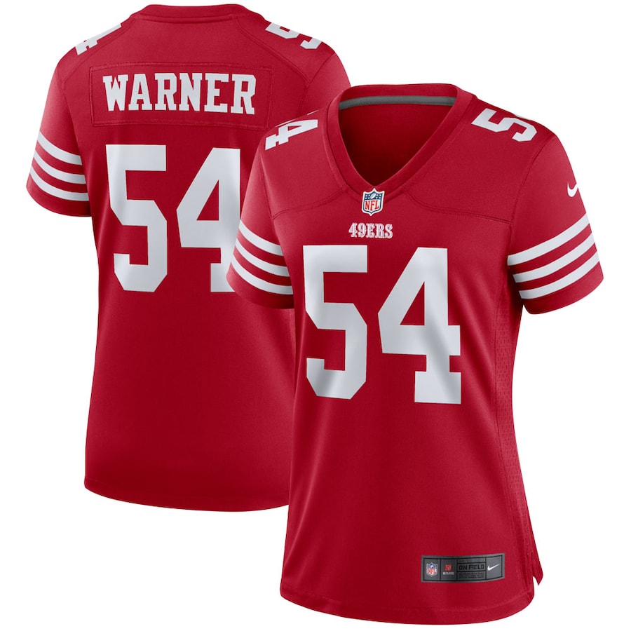 Women's - Nike Fred Warner Scarlet San Francisco 49ers Player Game Jersey