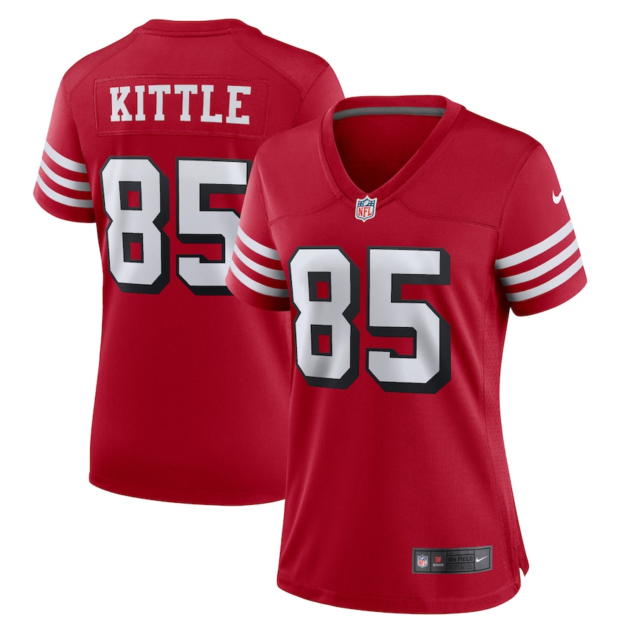 Women's - Nike George Kittle Scarlet San Francisco 49ers Alternate Player Game Jersey Women's - Nike George Kittle Scarlet San Francisco 49ers Alternate Player Game Jersey