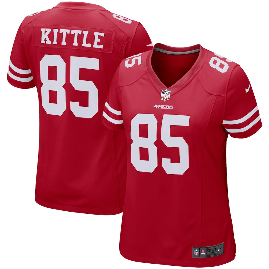 Women's - Nike George Kittle Scarlet San Francisco 49ers Game Player Jersey Women's - Nike George Kittle Scarlet San Francisco 49ers Game Player Jersey