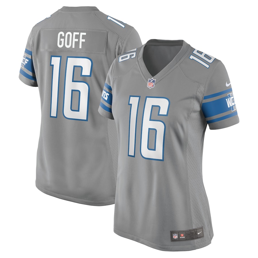 Women's - Nike Jared Goff Silver Detroit Lions Game Jersey Women's - Nike Jared Goff Silver Detroit Lions Game Jersey