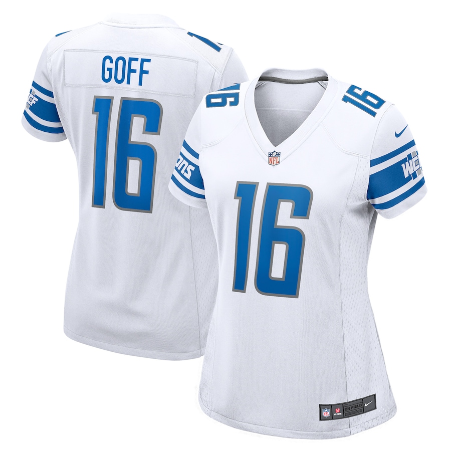 Women's - Nike Jared Goff White Detroit Lions Game Player Jersey Women's - Nike Jared Goff White Detroit Lions Game Player Jersey