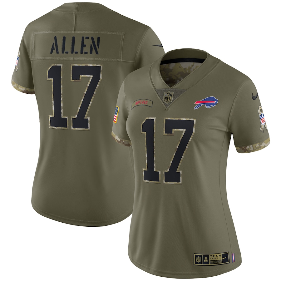 Women's - Nike Josh Allen Olive Josh Allen 2022 Salute To Service Limited Jersey Women's - Nike Josh Allen Olive Josh Allen 2022 Salute To Service Limited Jersey
