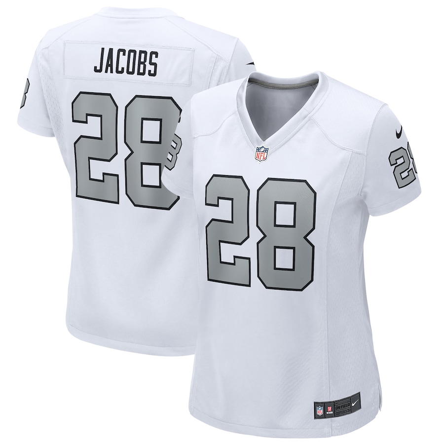 Women's - Nike Josh Jacobs White Las Vegas Raiders Alternate Game Player Jersey