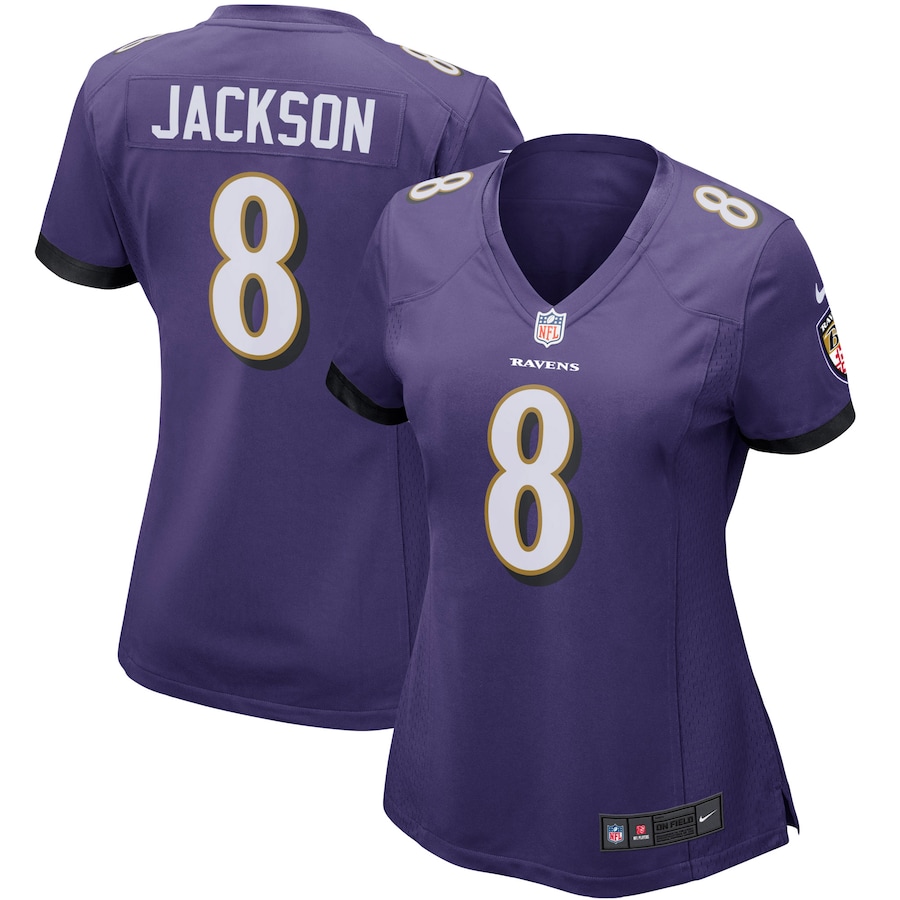 Women's - Nike Lamar Jackson Purple Baltimore Ravens Game Player Jersey Women's - Nike Lamar Jackson Purple Baltimore Ravens Game Player Jersey