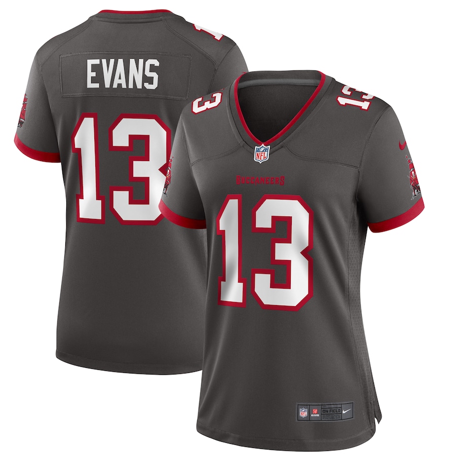 Women's - Nike Mike Evans Pewter Tampa Bay Buccaneers Alternate Game Jersey
