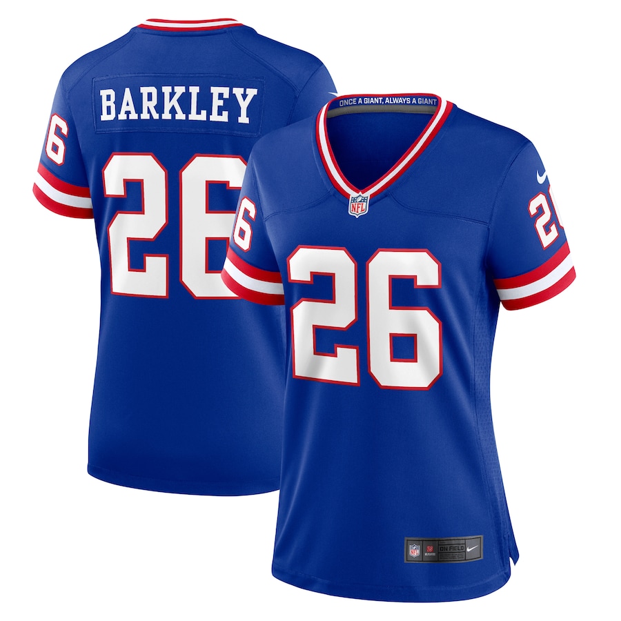 Women's - Nike Saquon Barkley Royal New York Giants Classic Player Game Jersey Women's - Nike Saquon Barkley Royal New York Giants Classic Player Game Jersey
