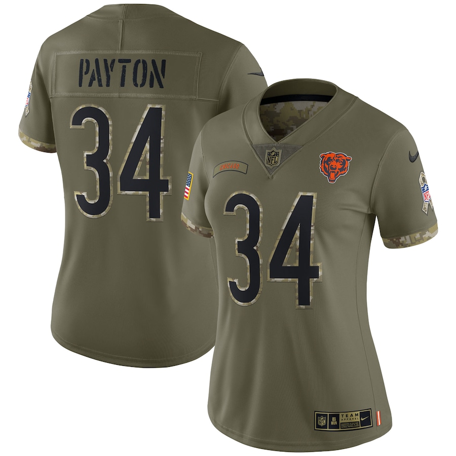Women's - Nike Walter Payton Olive Chicago Bears 2022 Salute To Service Retired Player Limited Jersey Women's - Nike Walter Payton Olive Chicago Bears 2022 Salute To Service Retired Player Limited Jersey