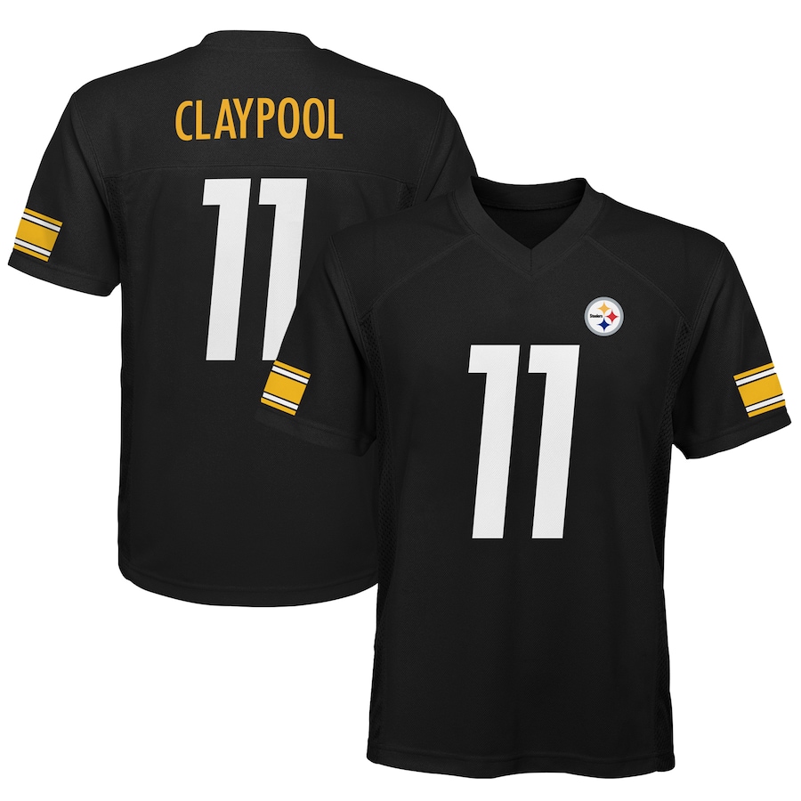 Youth - Chase Claypool Black Pittsburgh Steelers Replica Player Jersey Youth - Chase Claypool Black Pittsburgh Steelers Replica Player Jersey