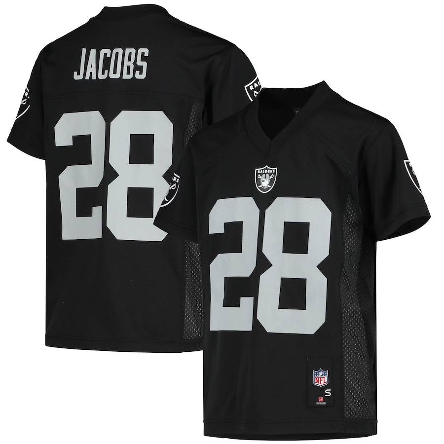 Youth - Josh Jacobs Black Las Vegas Raiders Replica Player Jersey