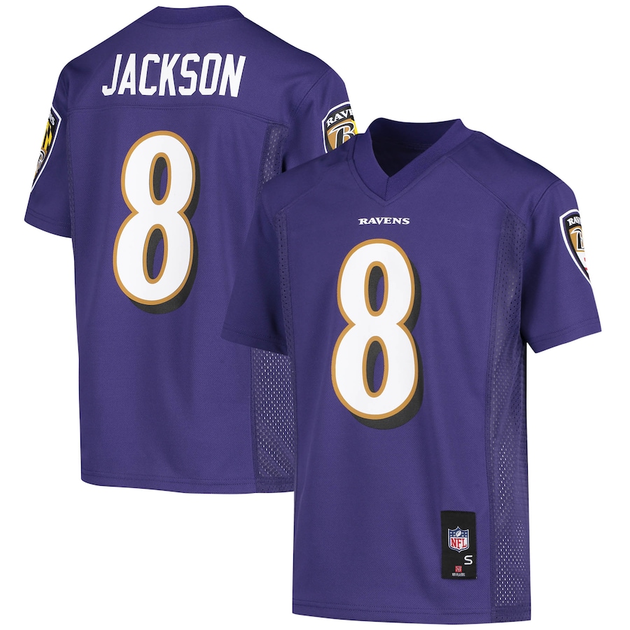 Youth - Lamar Jackson Purple Baltimore Ravens Replica Player Jersey
