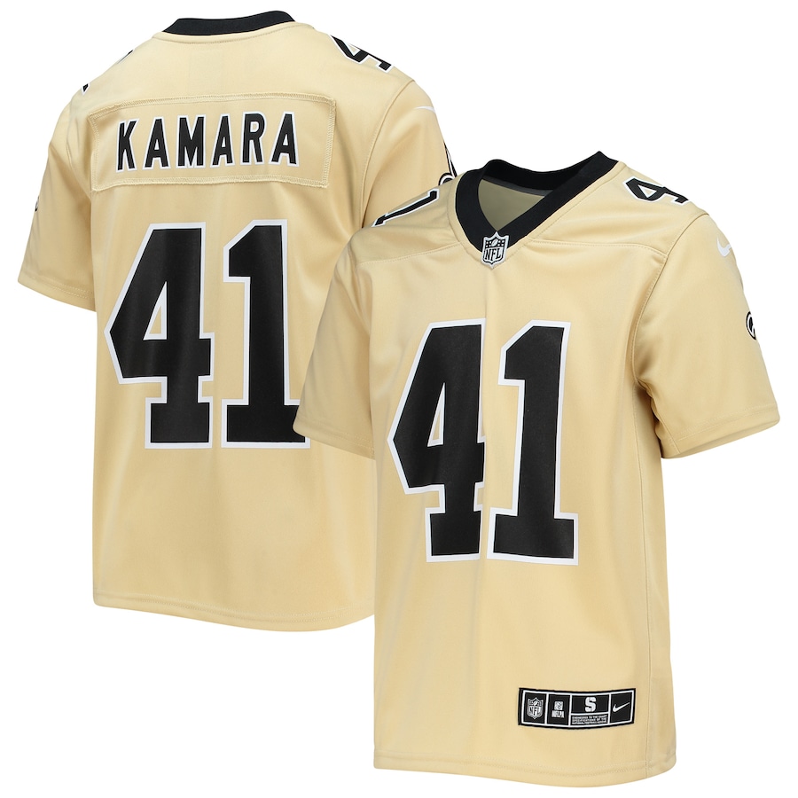 Youth - Nike Alvin Kamara Gold New Orleans Saints Inverted Team Game Jersey Youth - Nike Alvin Kamara Gold New Orleans Saints Inverted Team Game Jersey