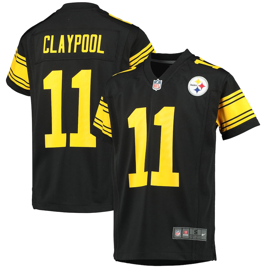 Youth - Nike Chase Claypool Black Pittsburgh Steelers Alternate Player Game Jersey Youth - Nike Chase Claypool Black Pittsburgh Steelers Alternate Player Game Jersey