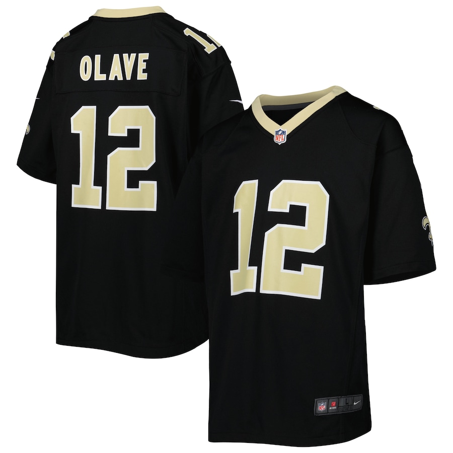 Youth - Nike Chris Olave Black New Orleans Saints Game Jersey Youth - Nike Chris Olave Black New Orleans Saints Game Jersey