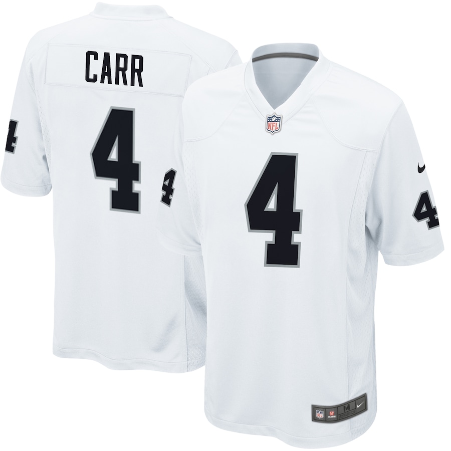 Youth - Nike Derek Carr White Las Vegas Raiders Game Jersey Youth - Nike Derek Carr White Las Vegas Raiders Game Jersey