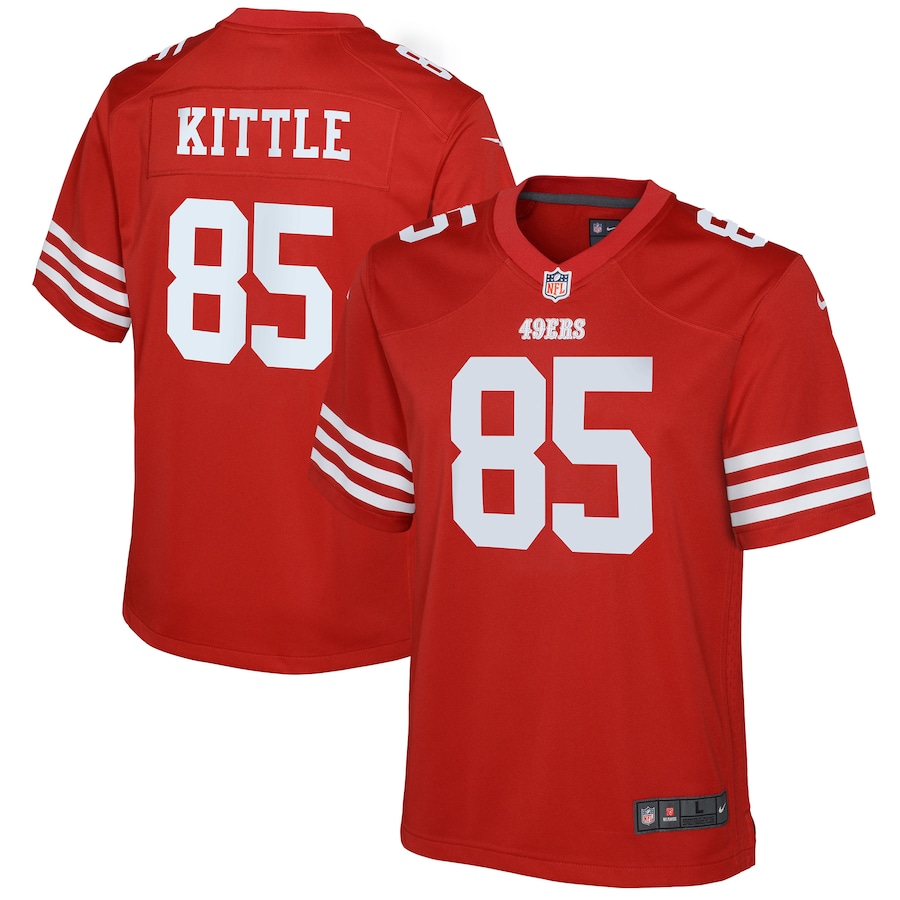 Youth - Nike George Kittle Scarlet San Francisco 49ers Game Jersey