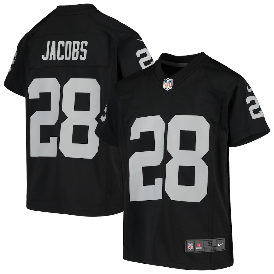 Youth - Nike Josh Jacobs Black Las Vegas Raiders Game Jersey