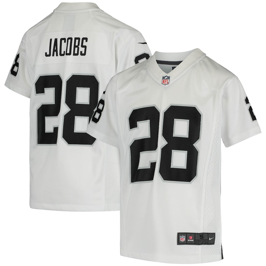 Youth - Nike Josh Jacobs White Las Vegas Raiders Game Jersey