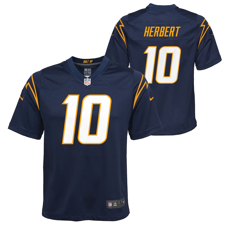 Youth - Nike Justin Herbert Navy Los Angeles Chargers Team Game Jersey