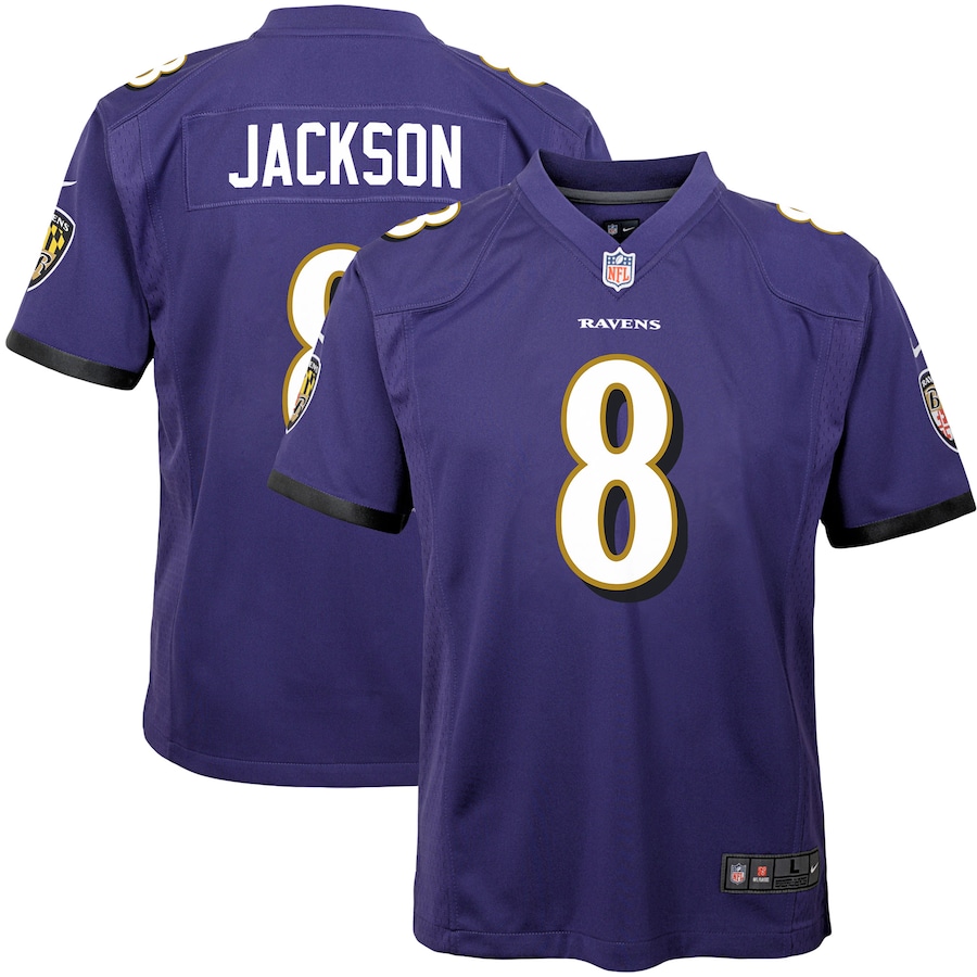 Youth - Nike Lamar Jackson Purple Baltimore Ravens Game Jersey