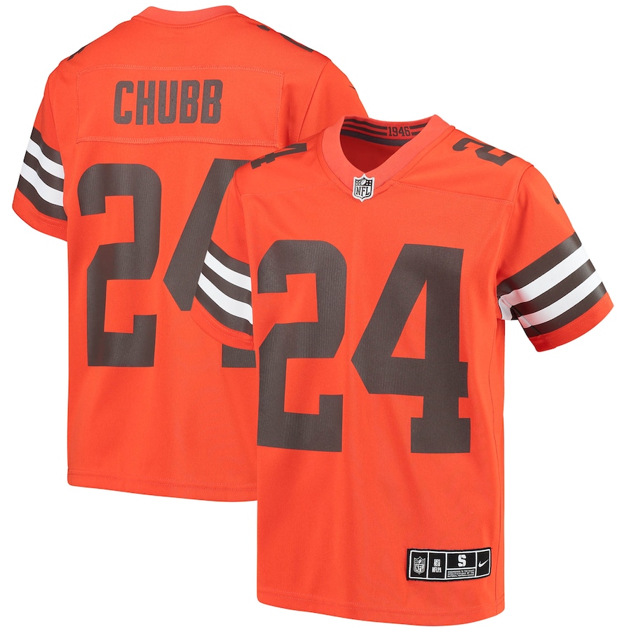 Youth - Nike Nick Chubb Orange Cleveland Browns Inverted Team Game Jersey Youth - Nike Nick Chubb Orange Cleveland Browns Inverted Team Game Jersey