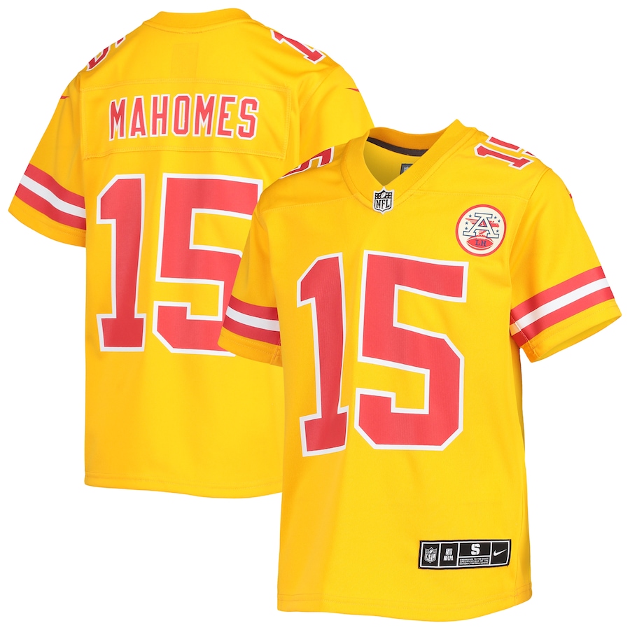 Youth - Nike Patrick Mahomes Gold Kansas City Chiefs Inverted Team Game Jersey Youth - Nike Patrick Mahomes Gold Kansas City Chiefs Inverted Team Game Jersey