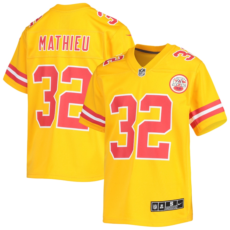 Youth - Nike Tyrann Mathieu Gold Kansas City Chiefs Inverted Team Game Jersey Youth - Nike Tyrann Mathieu Gold Kansas City Chiefs Inverted Team Game Jersey