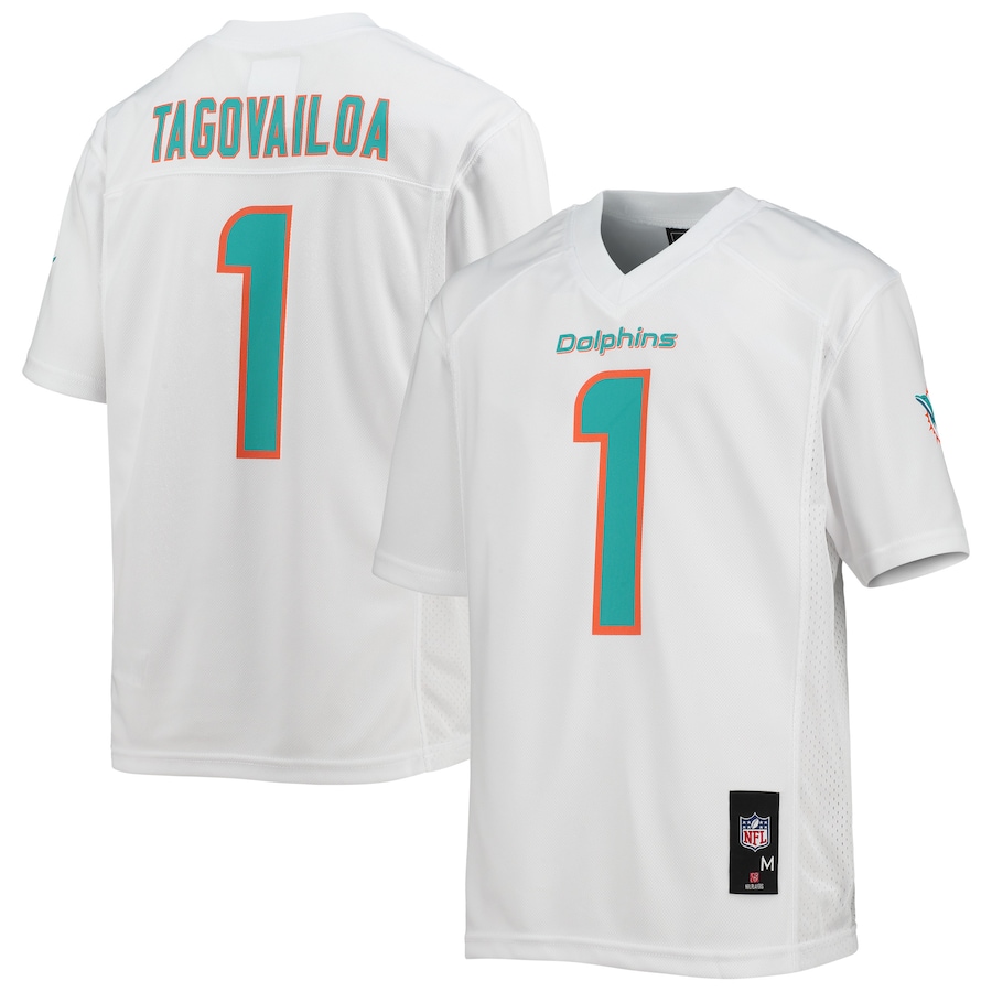 Youth - Tua Tagovailoa White Miami Dolphins Replica Player Jersey Youth - Tua Tagovailoa White Miami Dolphins Replica Player Jersey