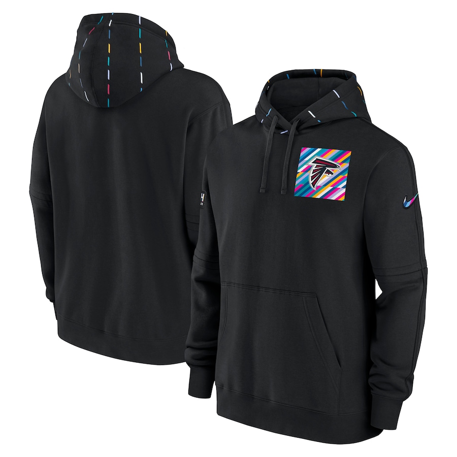 Men's - Atlanta Falcons Black 2023 NFL Crucial Catch Club Pullover Hoodie