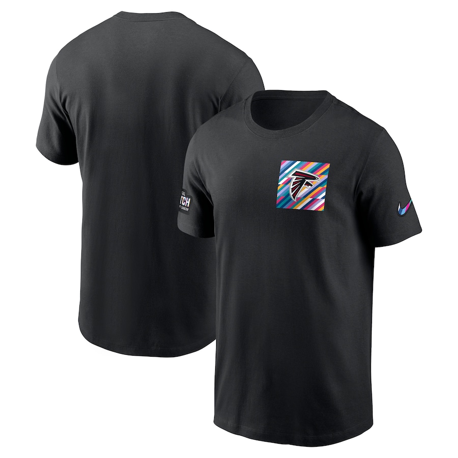Men's - Atlanta Falcons Black 2023 NFL Crucial Catch Sideline Tri-Blend T-Shirt