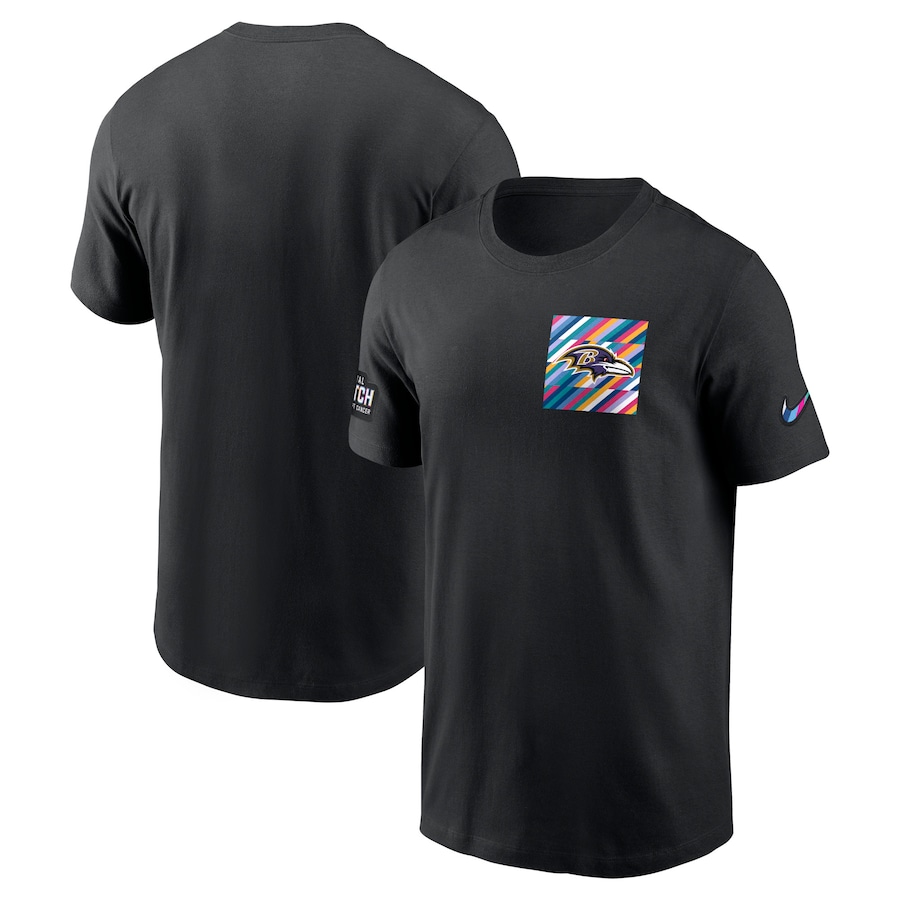 Men's - Baltimore Ravens Black 2023 NFL Crucial Catch Sideline Tri-Blend T-Shirt