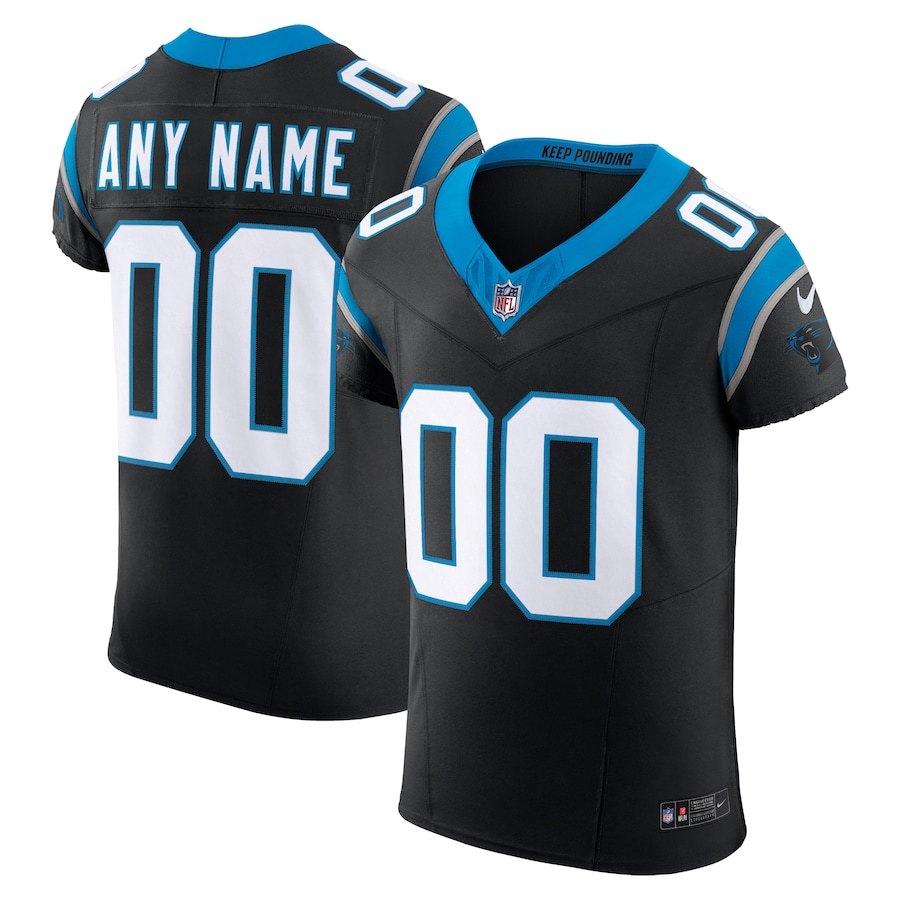 Men's - Carolina Panthers Black 2023 Vapor F.U.S.E. Elite Custom Jersey