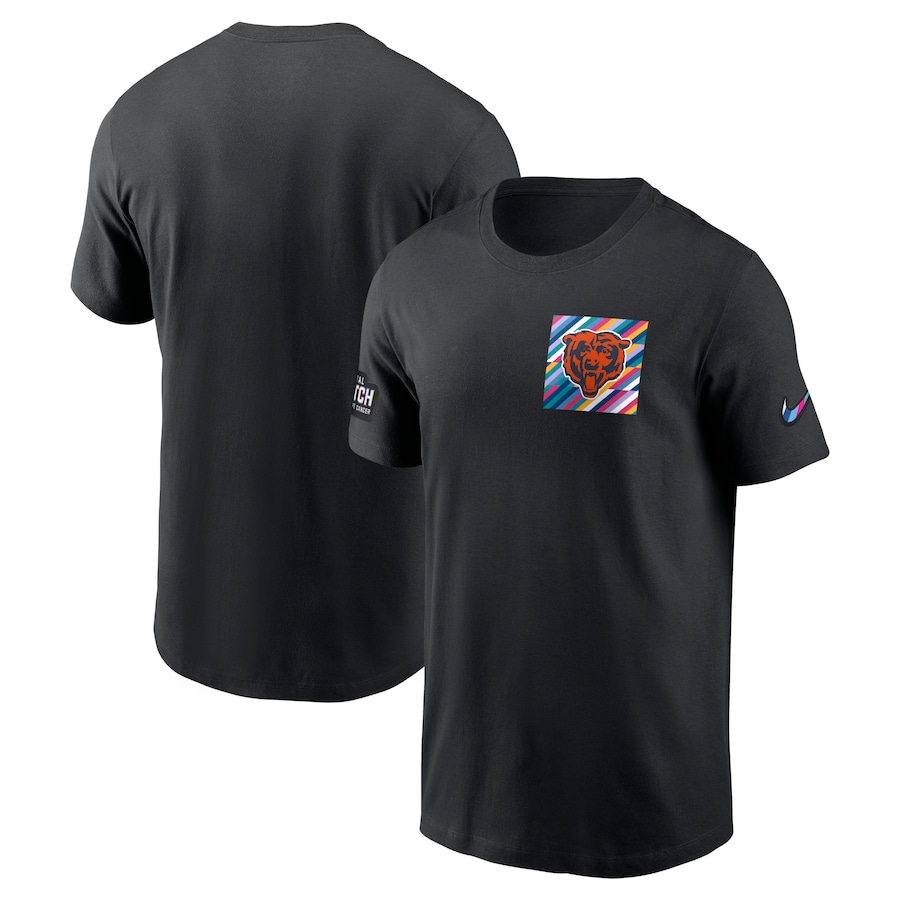 Men's - Chicago Bears Black 2023 NFL Crucial Catch Sideline Tri-Blend T-Shirt
