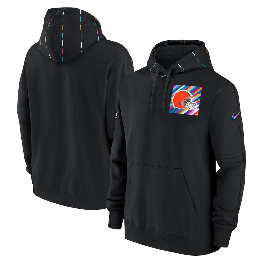 Men's - Cleveland Browns Black 2023 NFL Crucial Catch Club Pullover Hoodie