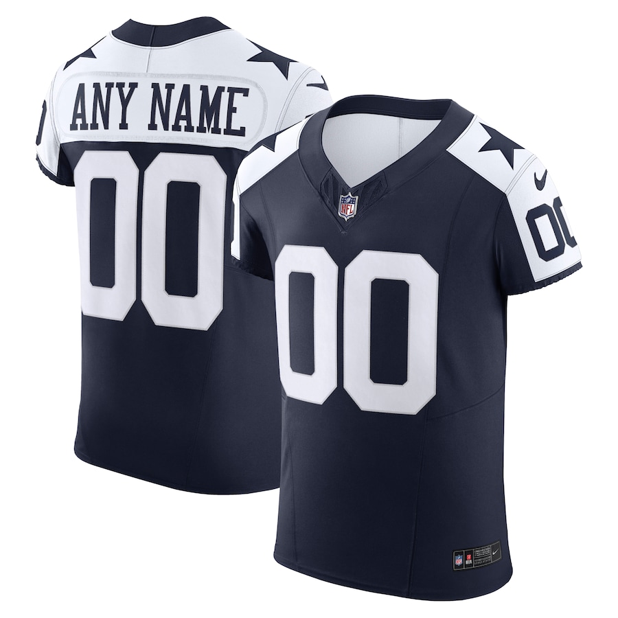 Men's - Dallas Cowboys Navy 2023 Vapor F.U.S.E. Elite Custom Jersey