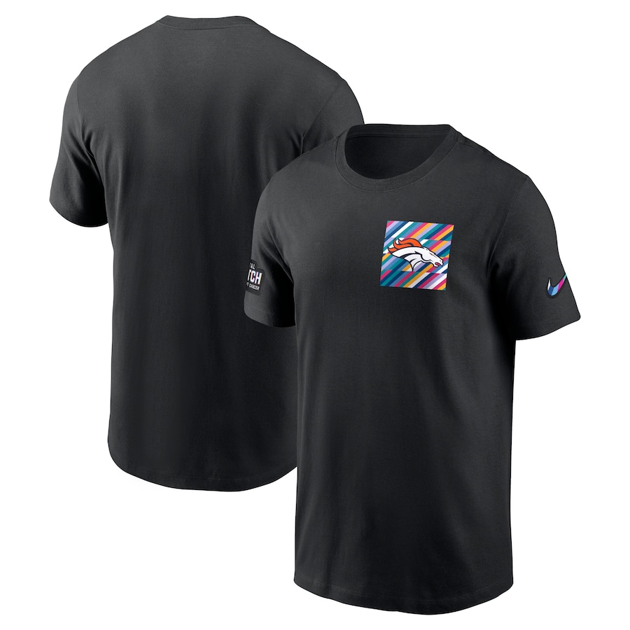 Men's - Denver Broncos Black 2023 NFL Crucial Catch Sideline Tri-Blend T-Shirt