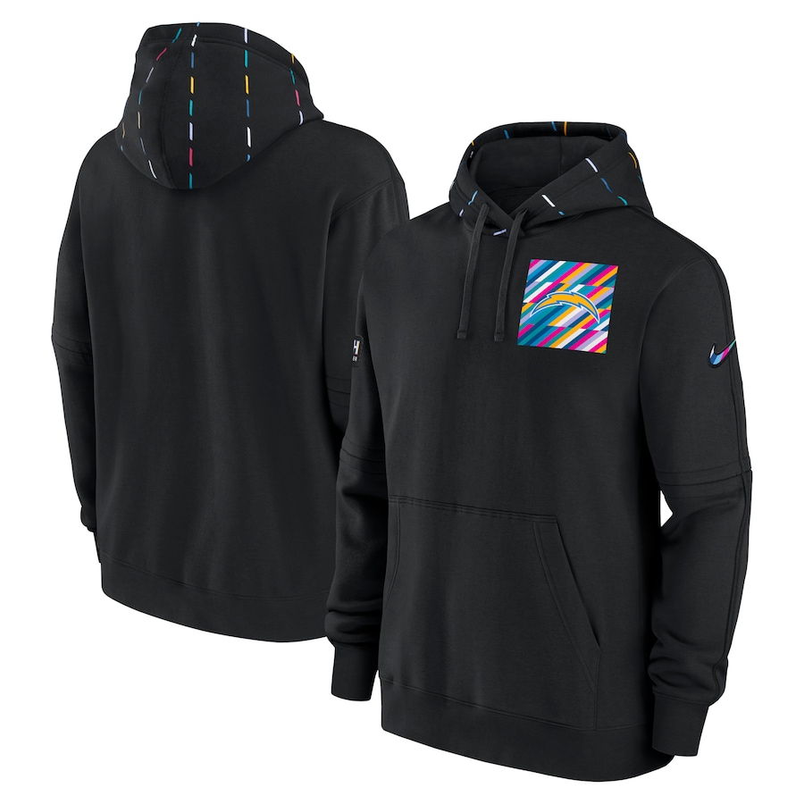 Men's - Los Angeles Chargers Black 2023 NFL Crucial Catch Club Pullover Hoodie