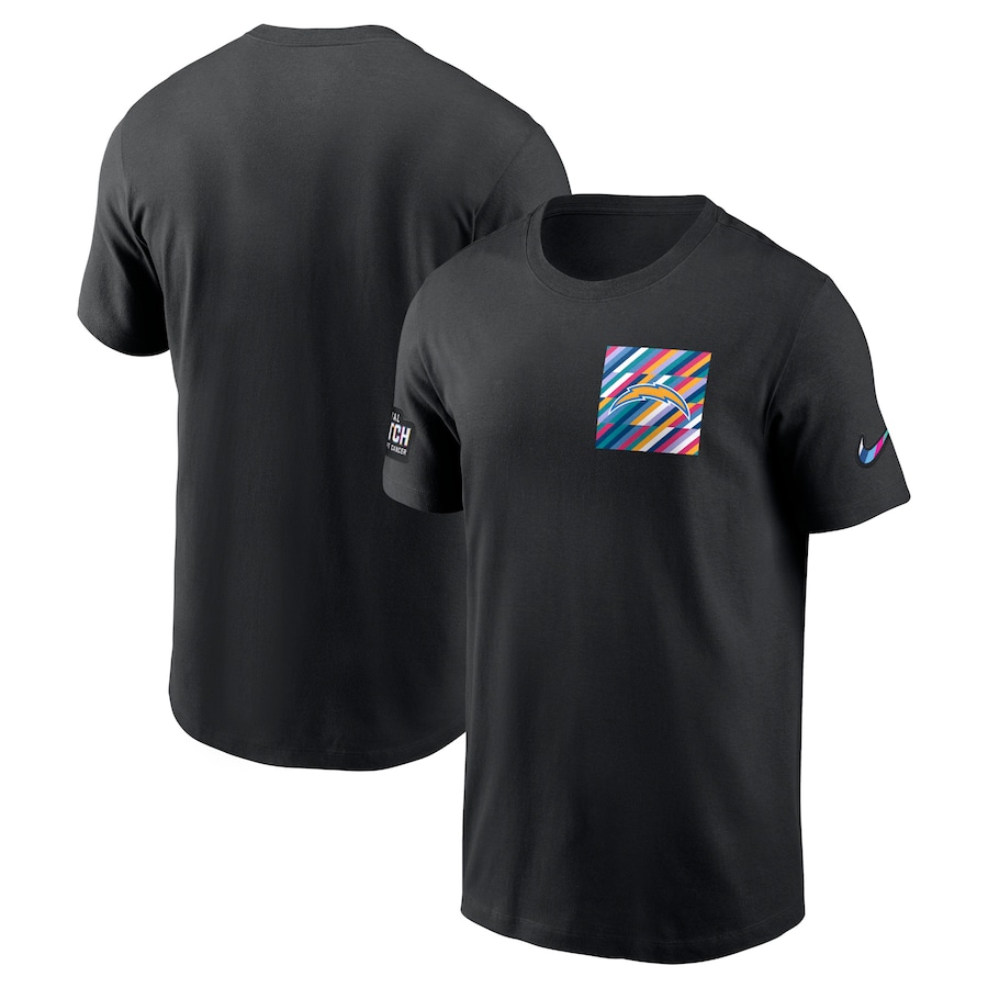 Men's - Los Angeles Chargers Black 2023 NFL Crucial Catch Sideline Tri-Blend T-Shirt
