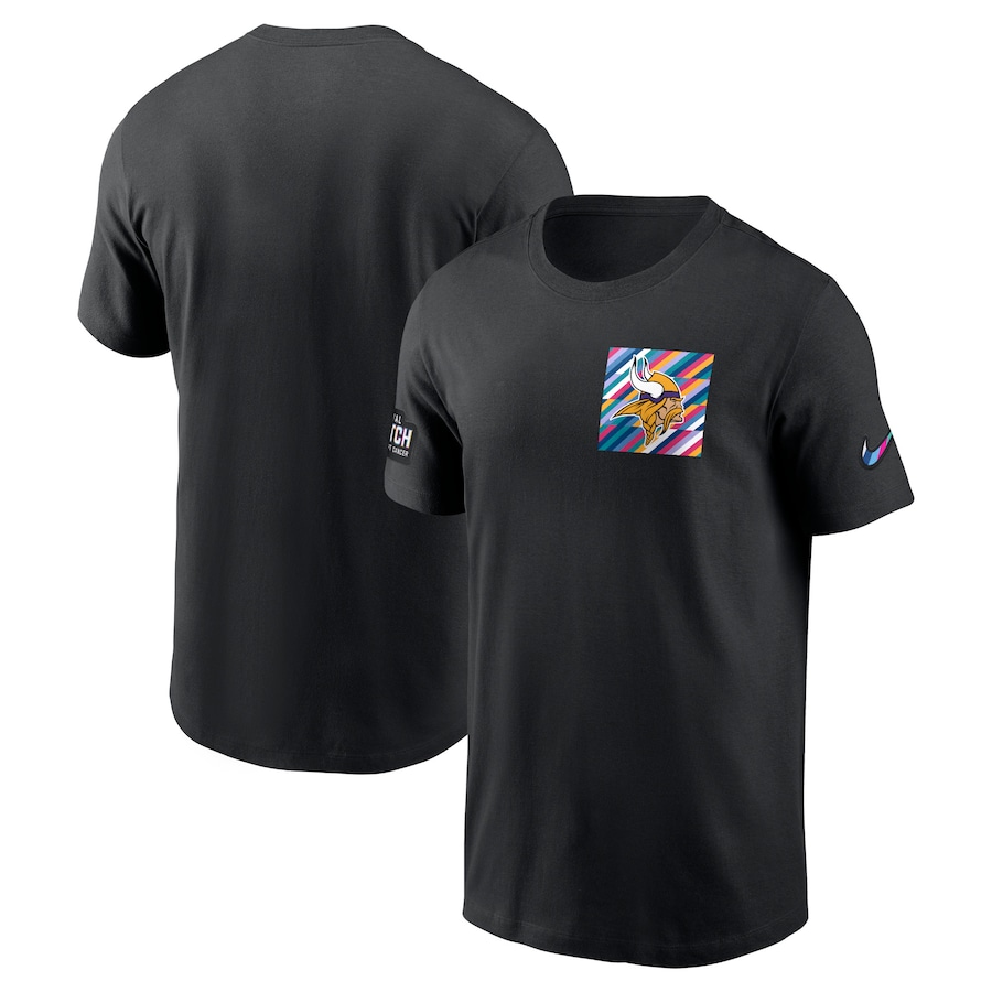 Men's - Minnesota Vikings Black 2023 NFL Crucial Catch Sideline Tri-Blend T-Shirt