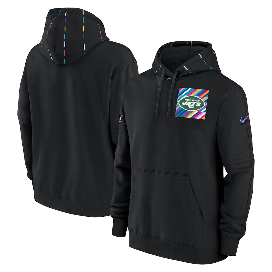 Men's - New York Jets Black 2023 NFL Crucial Catch Club Pullover Hoodie