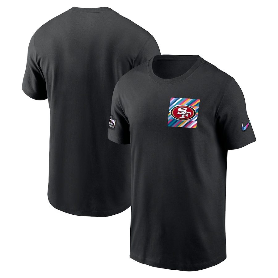 Men's - San Francisco 49ers Black 2023 NFL Crucial Catch Sideline Tri-Blend T-Shirt